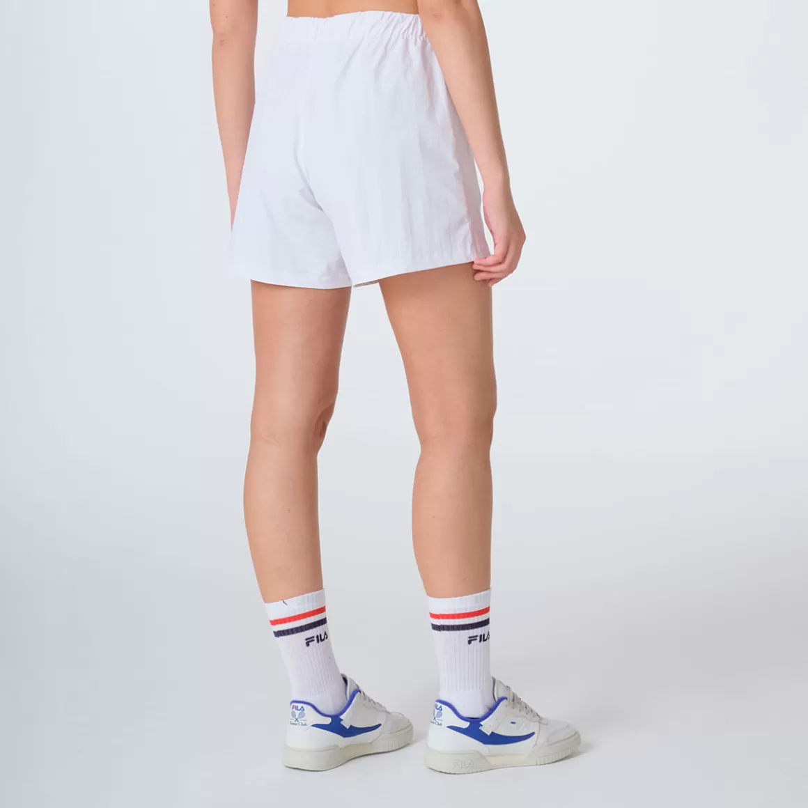 FILA Bermuda Cintura Alta Feminina Tennis Club Branca - * Heritage | Respirabilidade