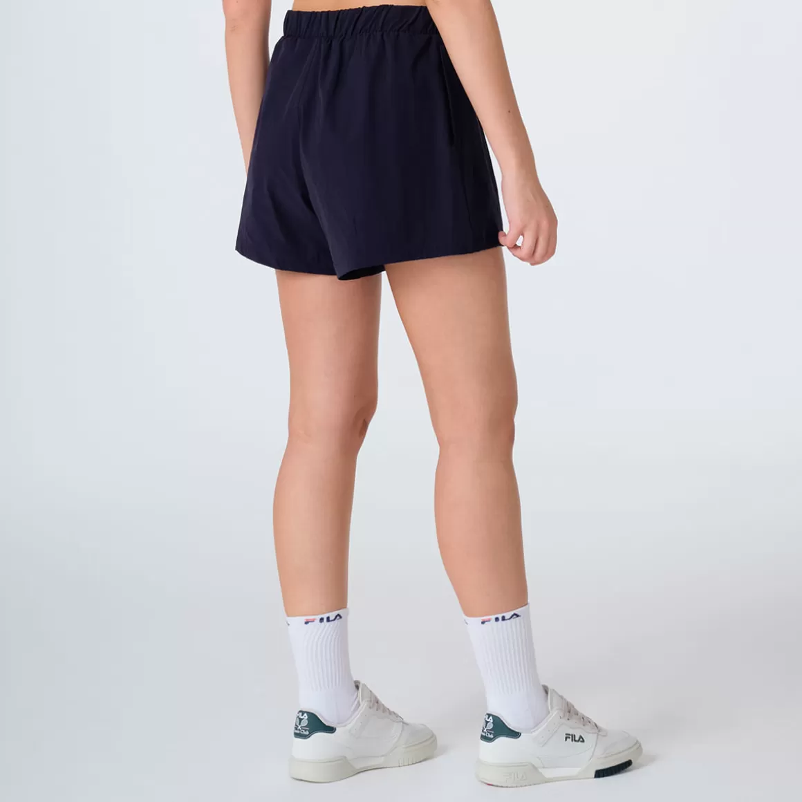 FILA Bermuda Cintura Alta Feminina Tennis Club Marinho - * Heritage | Respirabilidade