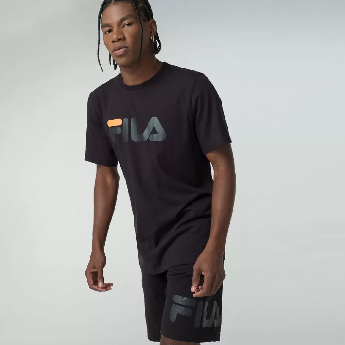 FILA Bermuda Esportiva Masculina Basic Letter III Preta - * Bermudas