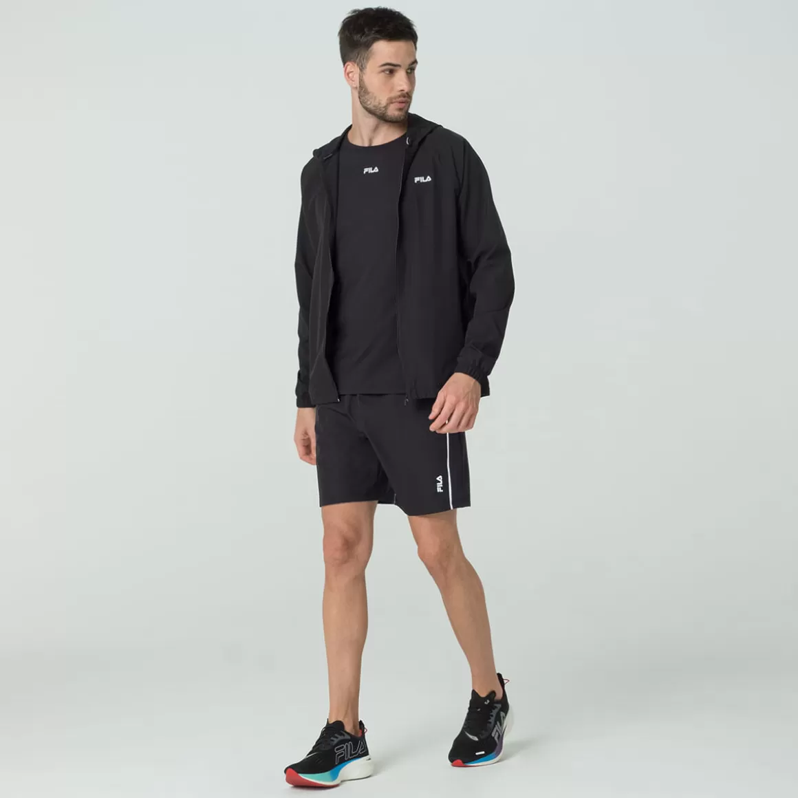 FILA Bermuda Side Block III Masculina - * Academia e treino | Academia e treino