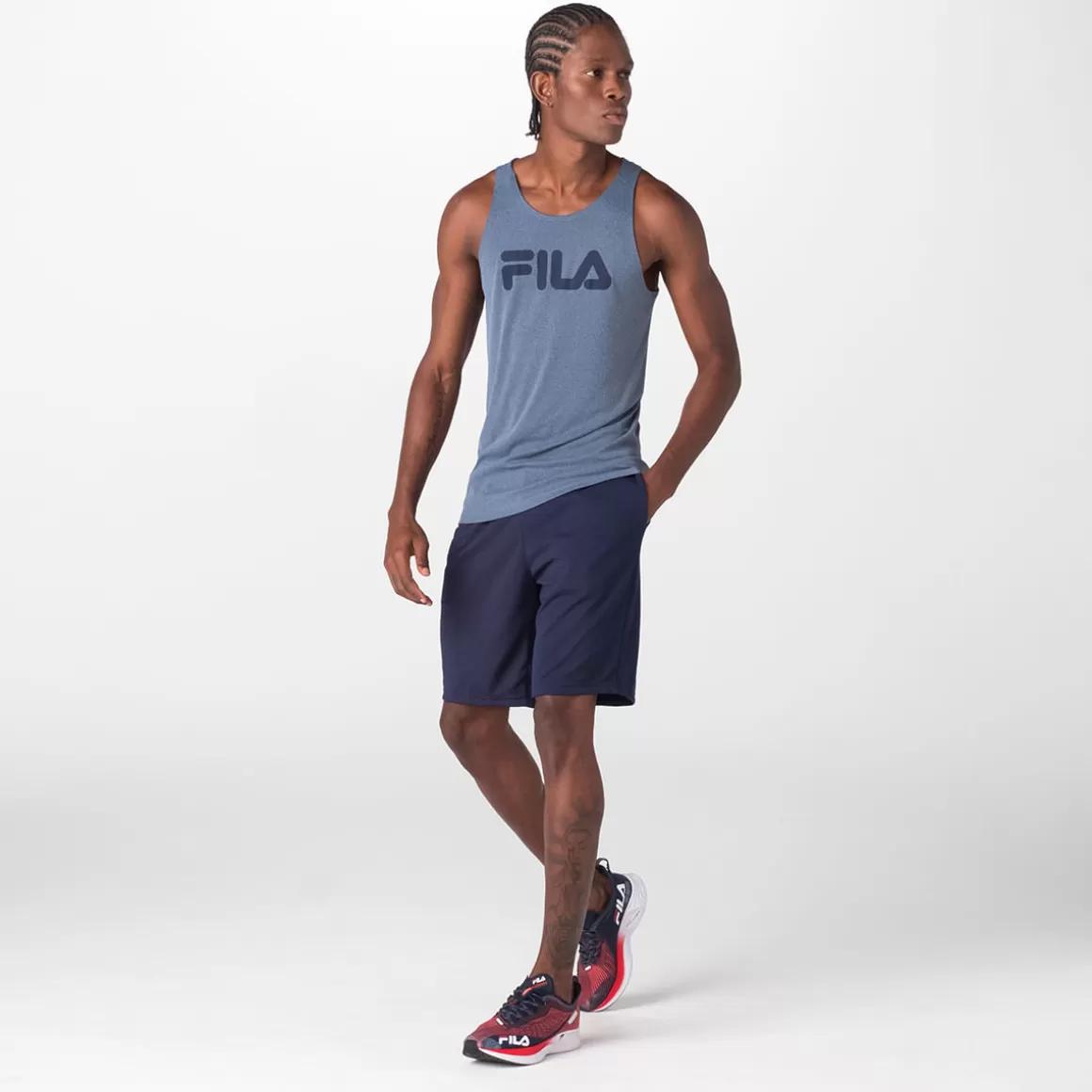 FILA Bermuda Trace Elastic - 9" Masculina - * Respirabilidade | Academia e treino