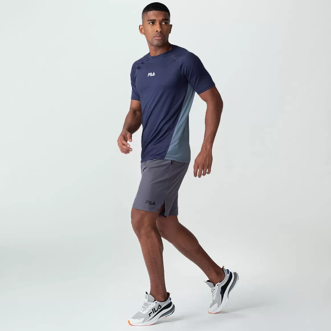 FILA Bermuda para Treino Element IV Masculina Cinza - * Academia e treino | Bermudas