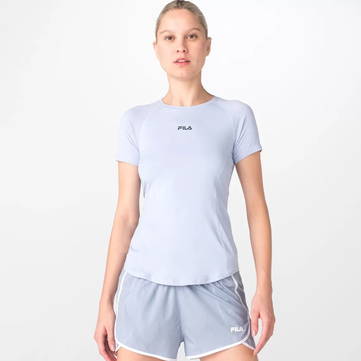 FILA Blusa Esportiva Feminina Racer Azul Claro - * Controle de temperatura | Roupas com Proteção UV