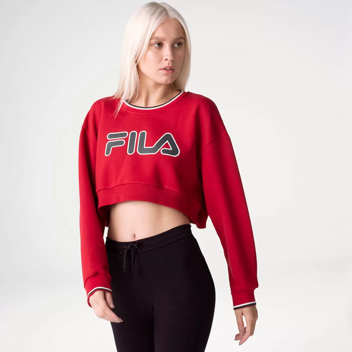FILA Blusa Manga Longa Heritage Crop Pullover Feminina - * Heritage | Blusas, camisetas e regatas