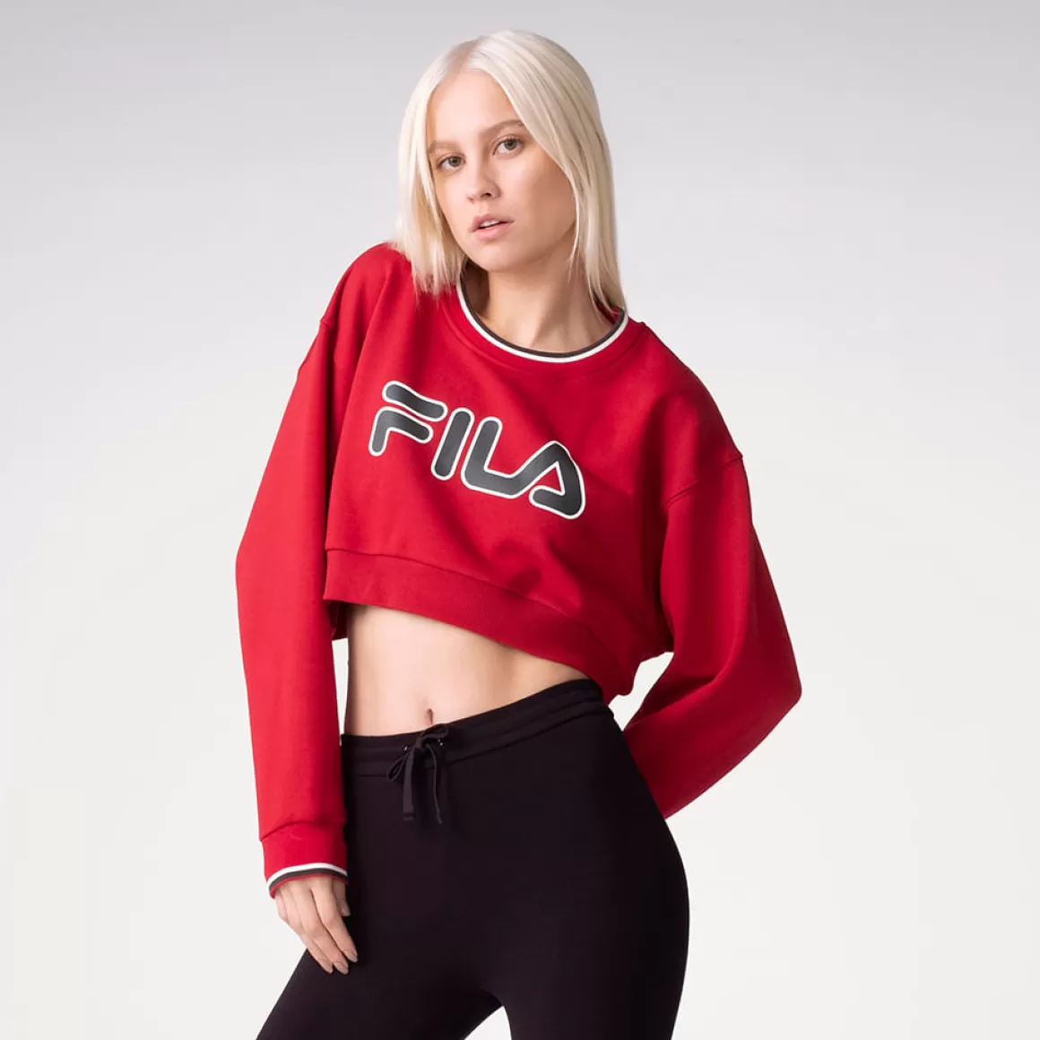 FILA Blusa Manga Longa Heritage Crop Pullover Feminina - * Heritage | Blusas, camisetas e regatas