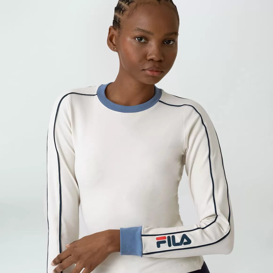 FILA Blusa Manga Longa Letter Ml Feminina - * Blusas, camisetas e regatas