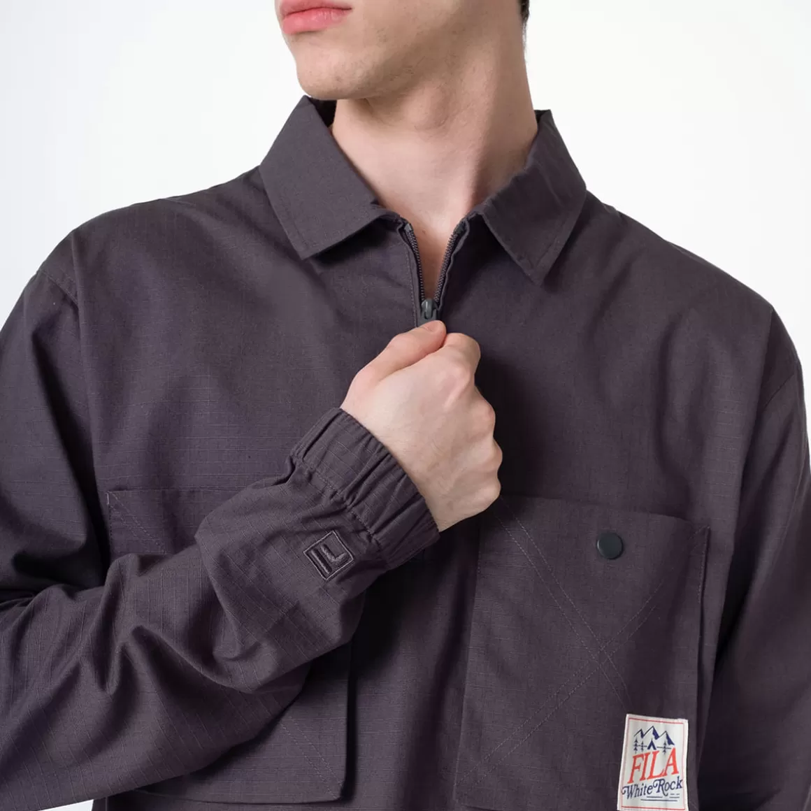 FILA Blusa Manga Longa Masculina Ken Ripstop 1/4 Zip Cinza - * Heritage | Camisetas e regatas