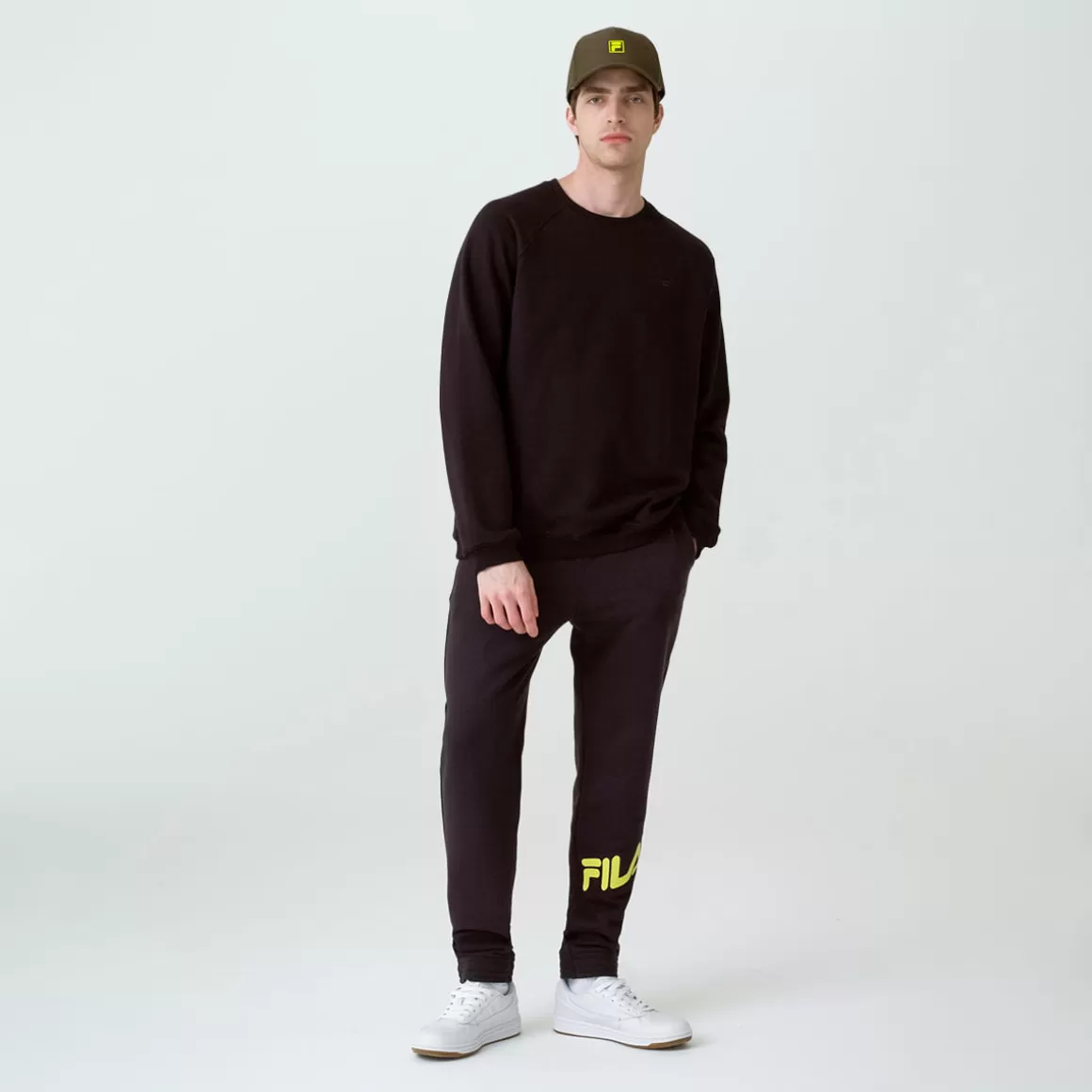 FILA Calça de Moletom Preta Masculina Color Block - * Lifestyle | Calças