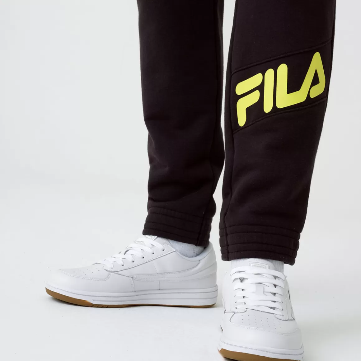 FILA Calça de Moletom Preta Masculina Color Block - * Lifestyle | Calças