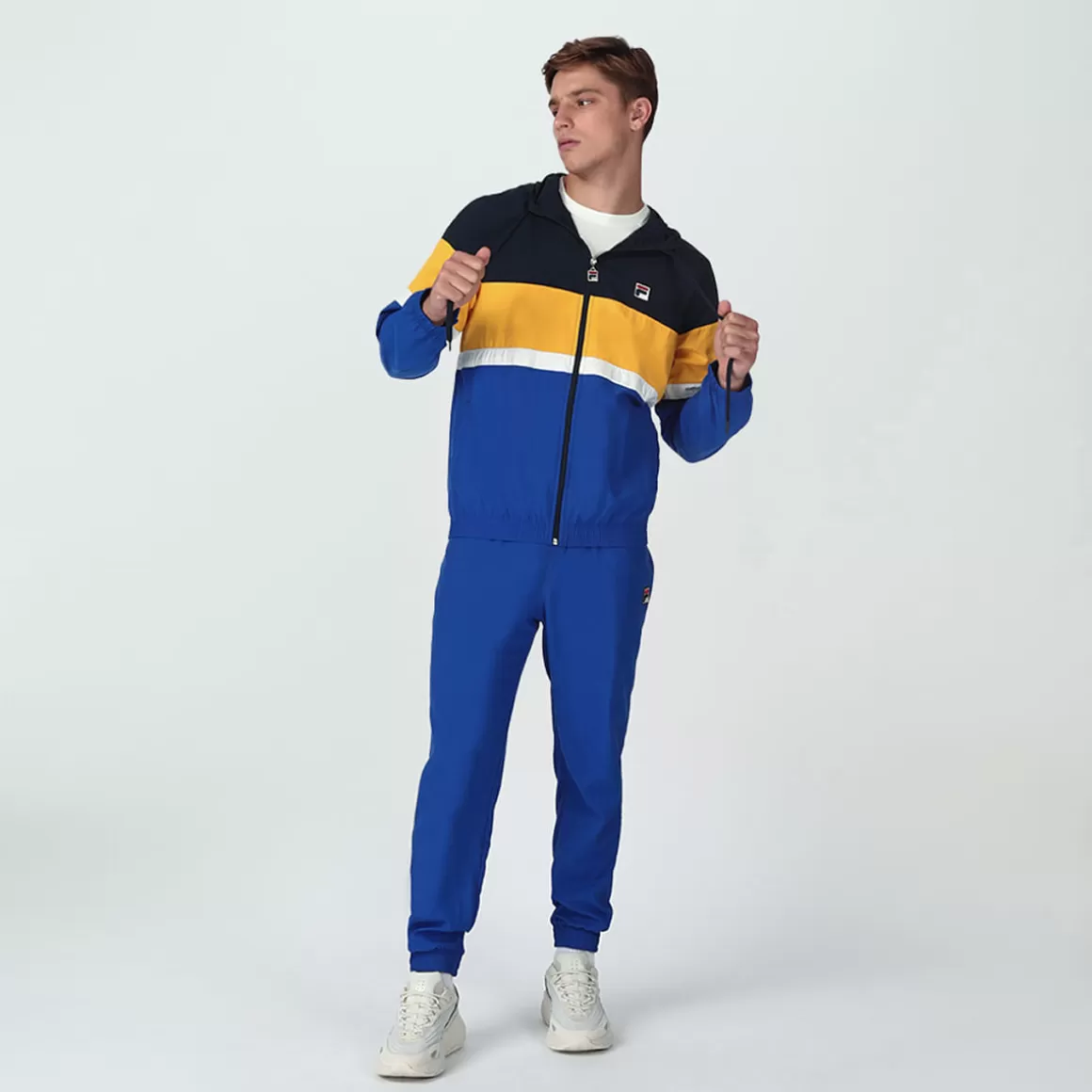 FILA Calça Streetwear Masculina Flag Azul - * Heritage | Respirabilidade