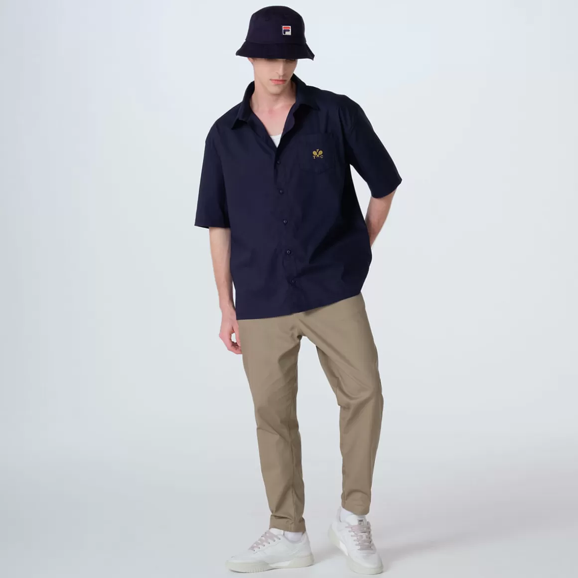 FILA Camisa Oversized de Botão Unisex Tennis Club Marinho - * Heritage | Camisetas e regatas