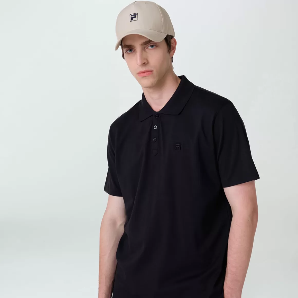 FILA Camisa Polo Básica Masculina F-Box Pima Preta - * Heritage | Polos