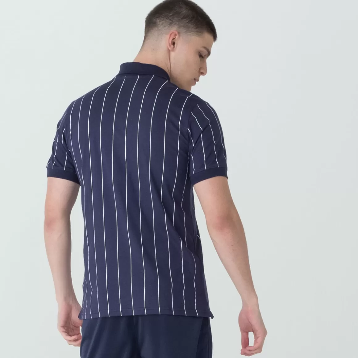 FILA Camisa Polo com Listras Masculina BB1 Marinho - * Heritage | Polos