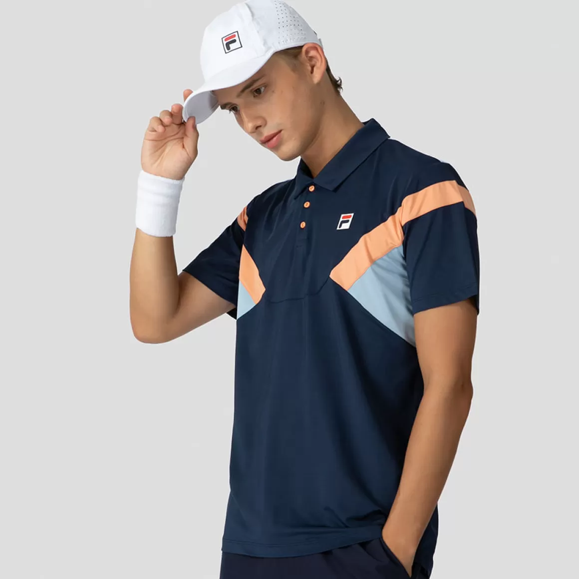 FILA Camisa Polo Masculina Australian Open - * Roupas com Proteção UV | Tennis