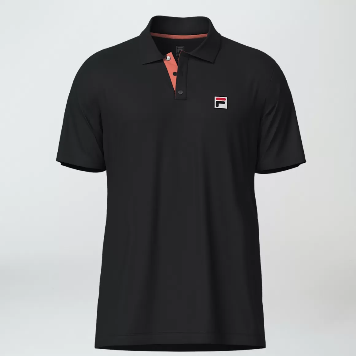 FILA Camisa Polo Masculina Player F-Box II Preto - * Respirabilidade | Roupas com Proteção UV