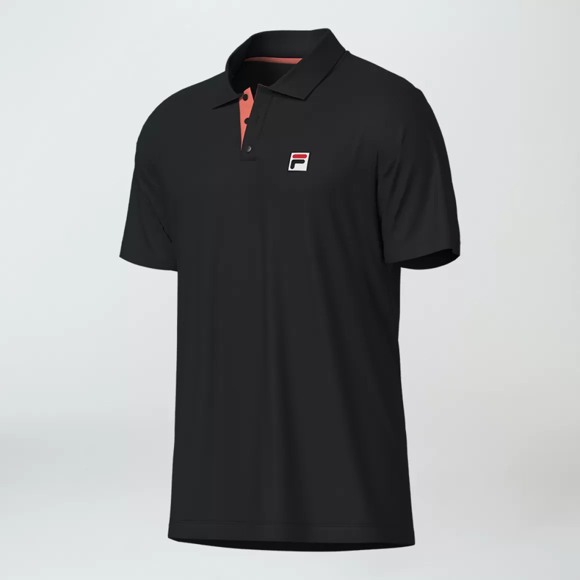 FILA Camisa Polo Masculina Player F-Box II Preto - * Respirabilidade | Roupas com Proteção UV