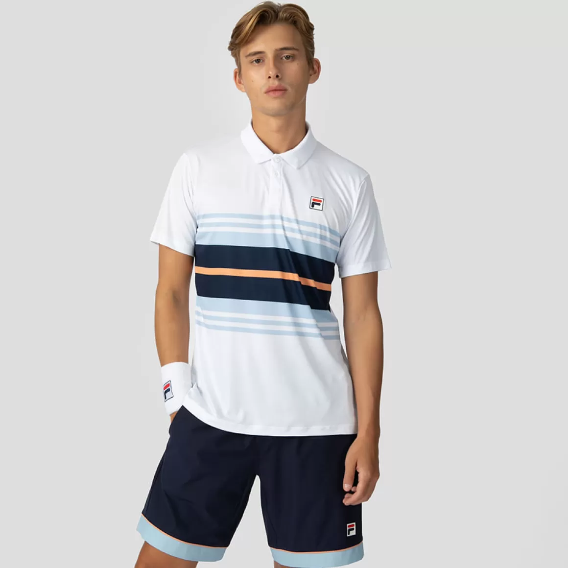 FILA Camisa Polo Masculina Tennis Graphics - * Respirabilidade | Roupas com Proteção UV