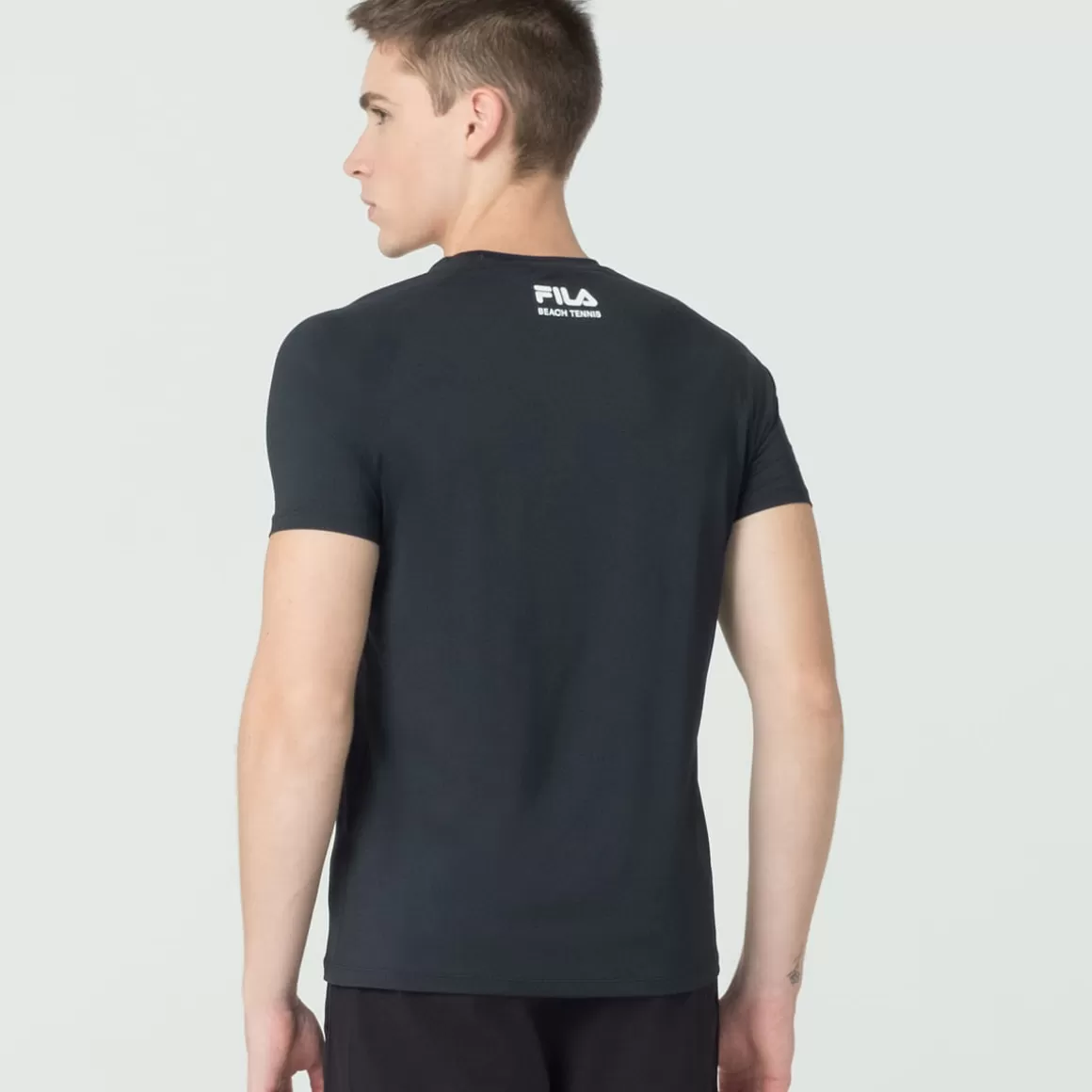 FILA Camiseta Beach Tennis Eco Masculina Preta - * Respirabilidade | Controle de temperatura