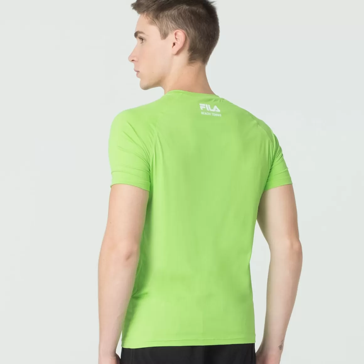 FILA Camiseta Beach Tennis Eco Masculina Verde - * Respirabilidade | Controle de temperatura