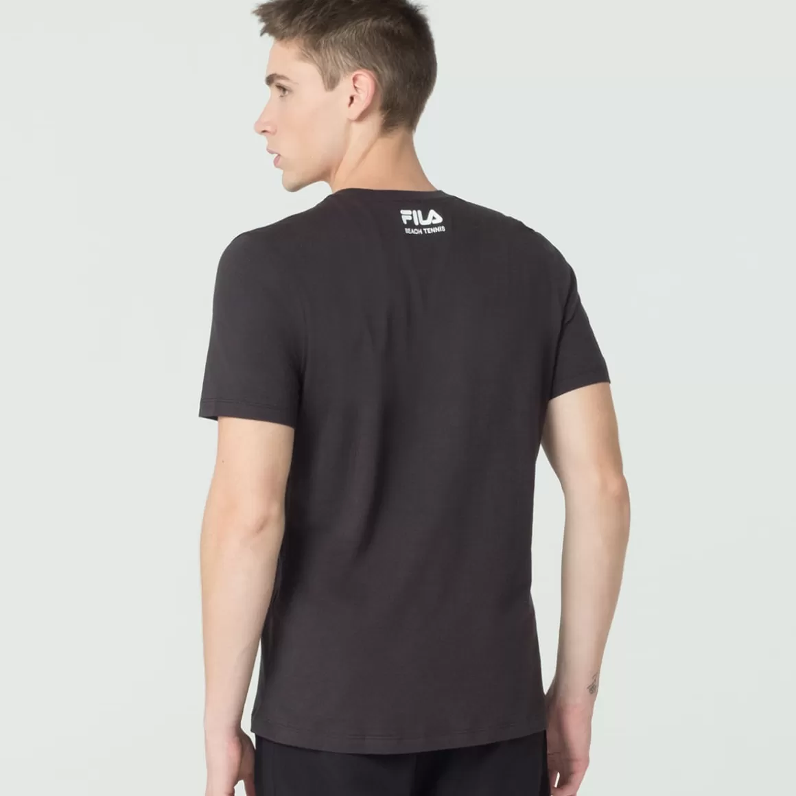 FILA Camiseta Beach Tennis Masculina Beach Club II Preta - * Beach tennis | Camisetas e regatas