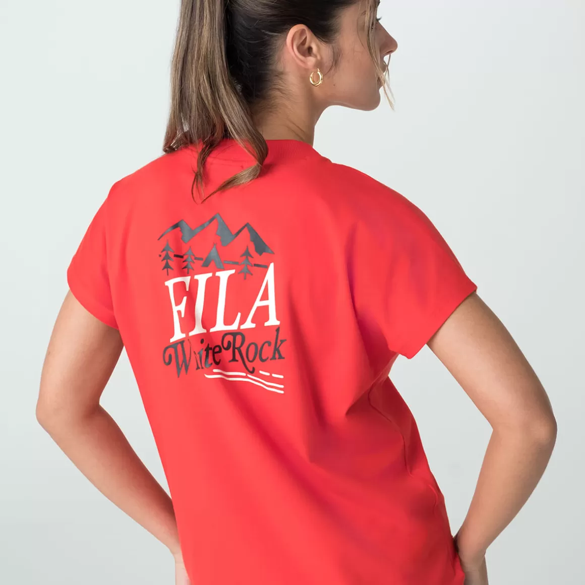 FILA Camiseta Casual Feminina Mike WR Vermelha - * Blusas, camisetas e regatas