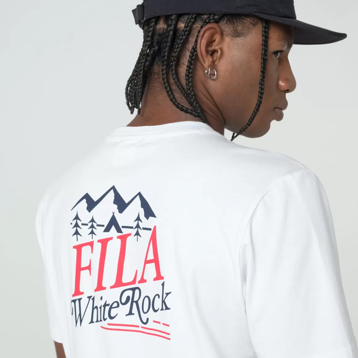 FILA Camiseta Casual Masculina Mike WR Branca - * Camisetas e regatas