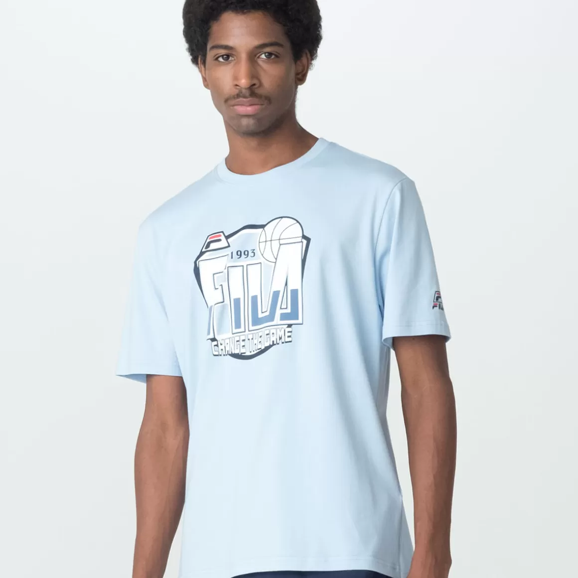 FILA Camiseta com Estampa Masculina Hoops ATL Azul Claro - * Heritage | Camisetas e regatas