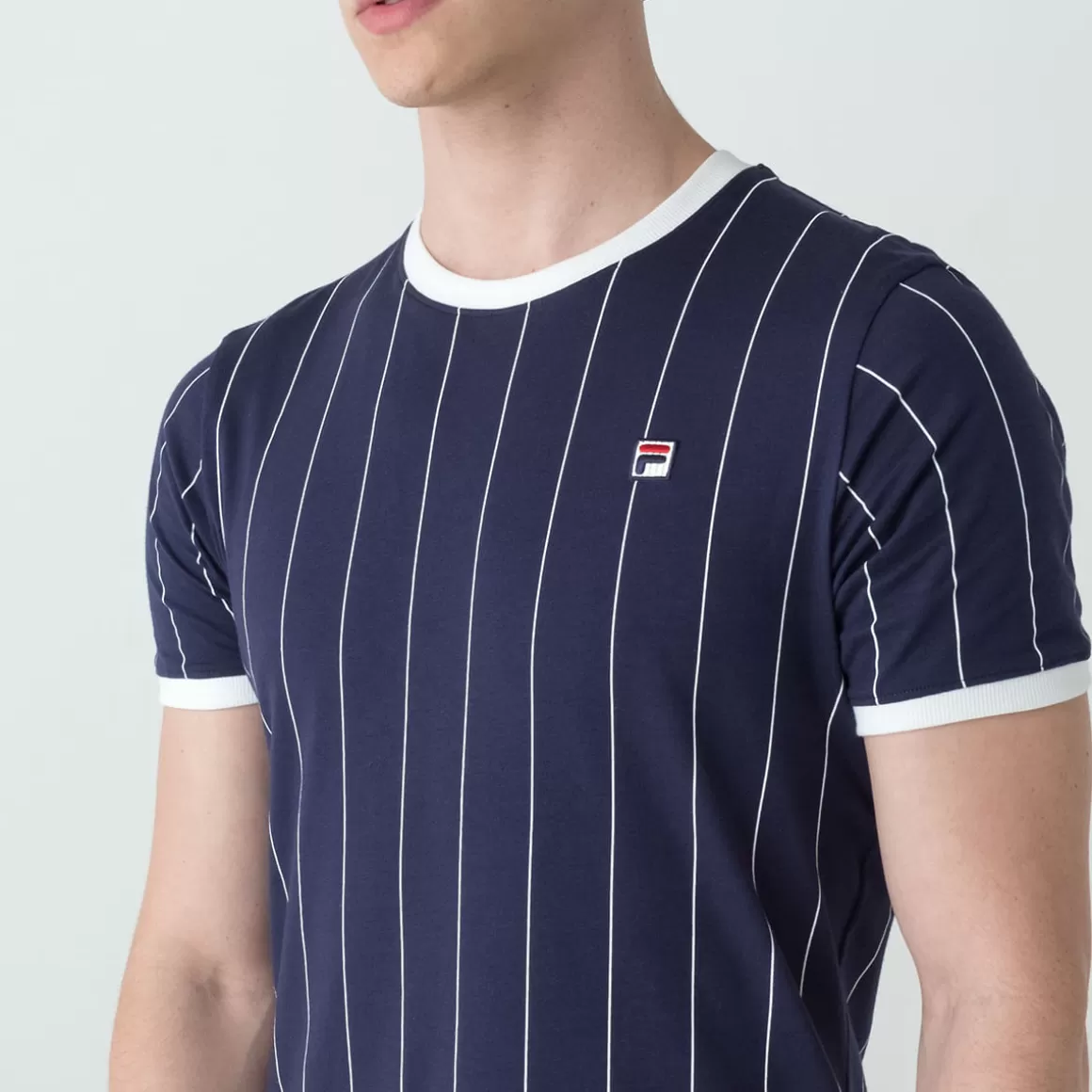 FILA Camiseta Com Listras Masculina Deniz Marinho - * Heritage | Camisetas e regatas