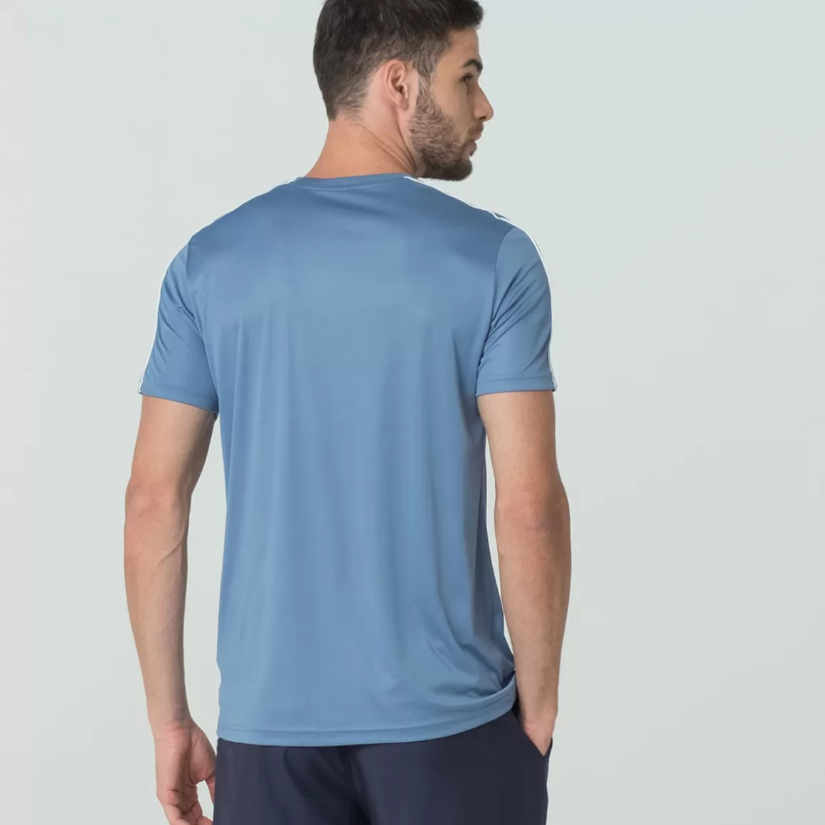 FILA Camiseta de Treino Masculina Linea Eco Azul - * Respirabilidade | Roupas com Proteção UV