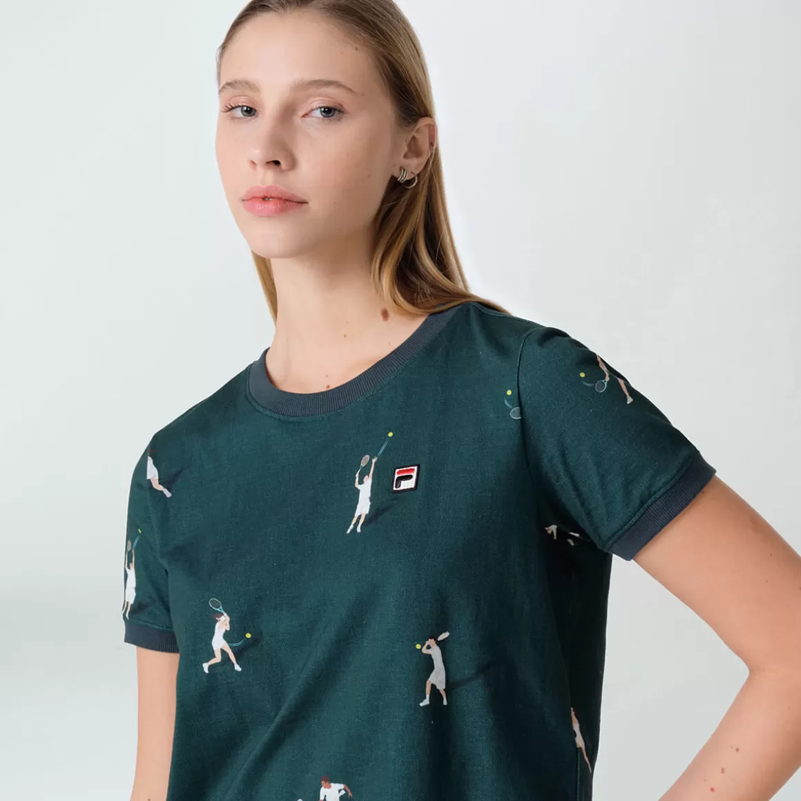 FILA Camiseta Estampada Feminina Tennis Club Verde - * Heritage | Blusas, camisetas e regatas