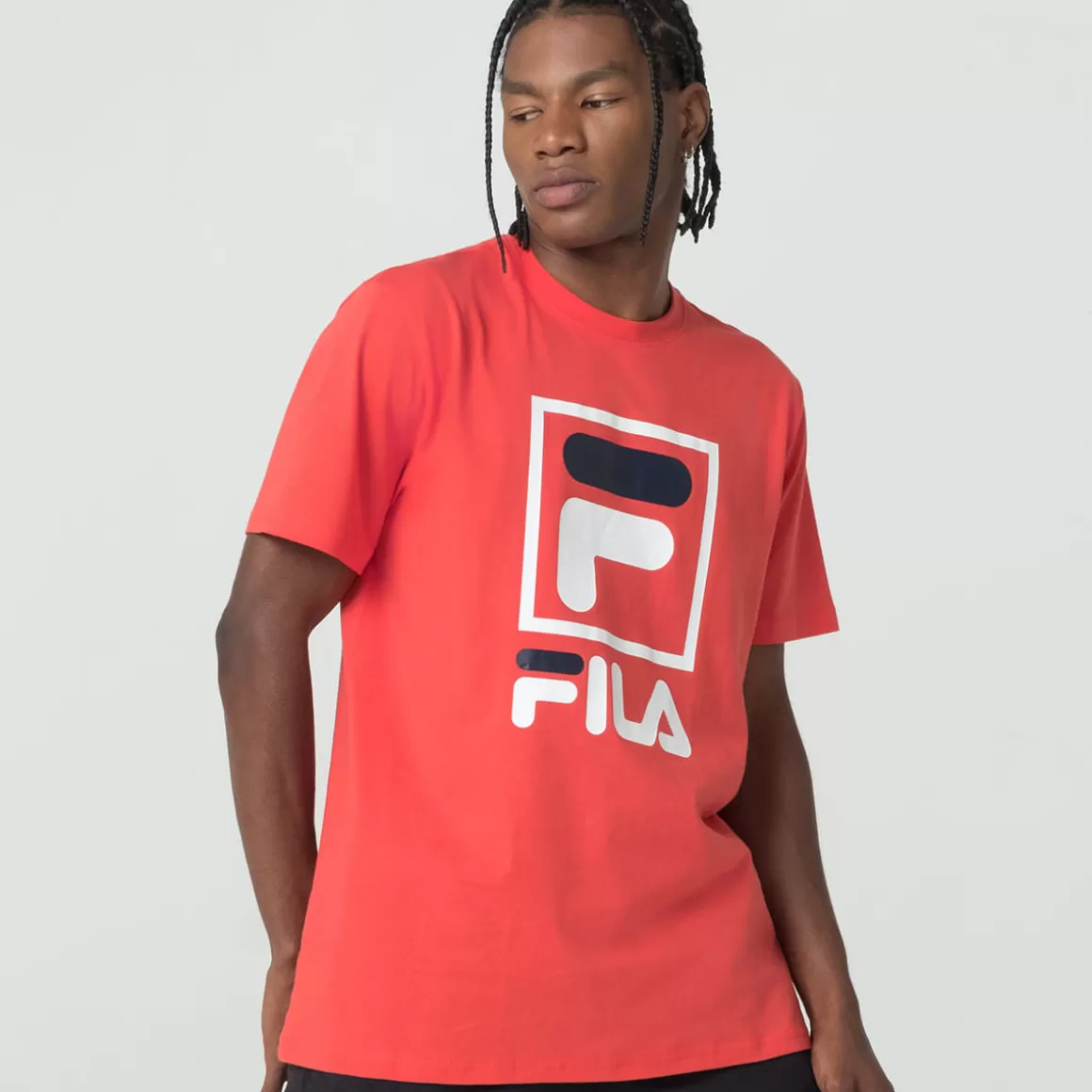 FILA Camiseta Estampada Masculina Stack New Vermelha - * Lifestyle | Camisetas e regatas