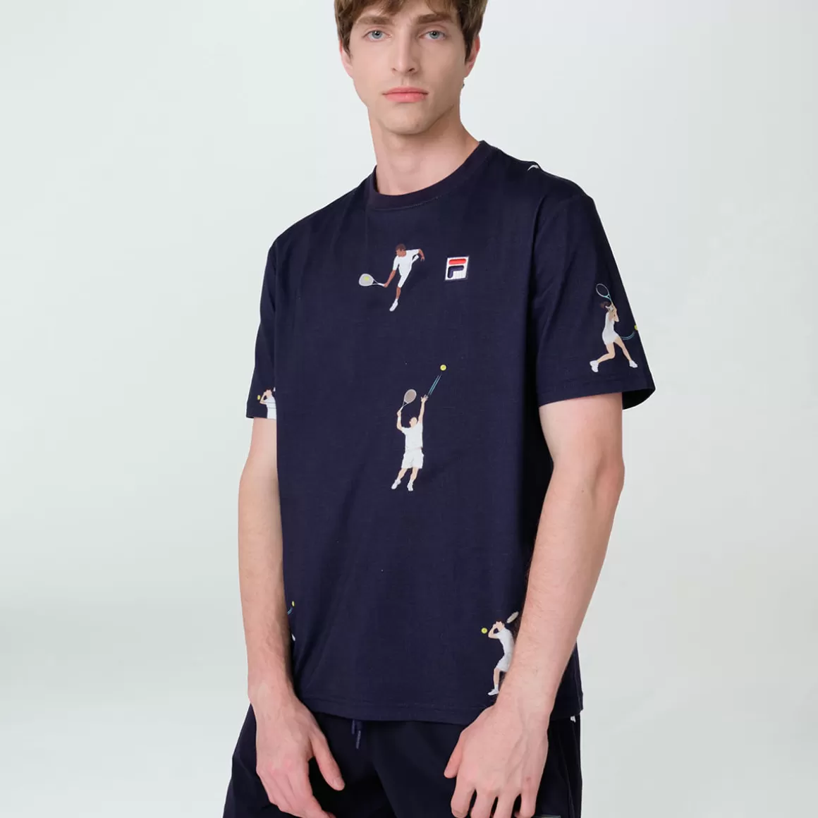 FILA Camiseta Estampada Masculina TC Players Marinho - * Heritage | Camisetas e regatas