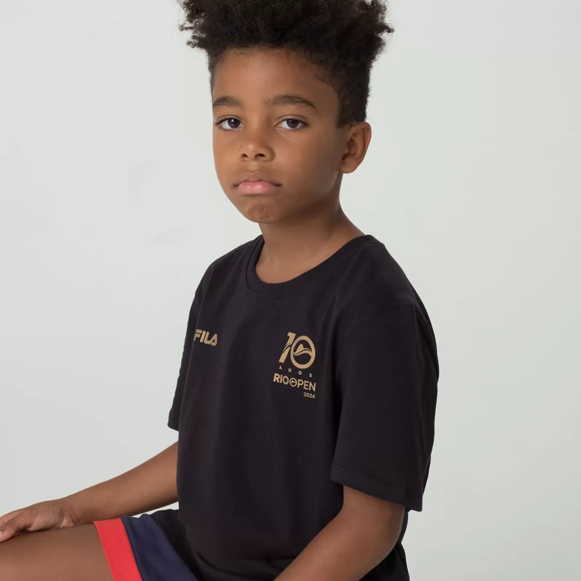 FILA Camiseta 10 Anos Premium Juvenil - * Controle de temperatura | Roupas com Proteção UV