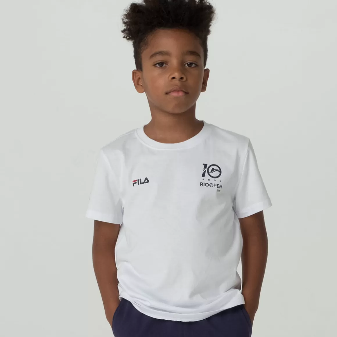 FILA Camiseta 10 Anos Premium Juvenil - * Controle de temperatura | Roupas com Proteção UV