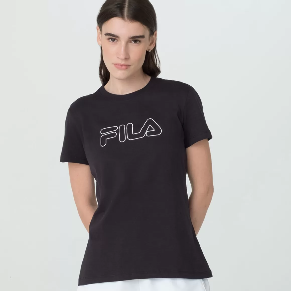 FILA Camiseta Basic Outline Feminina - * Lifestyle | Blusas, camisetas e regatas