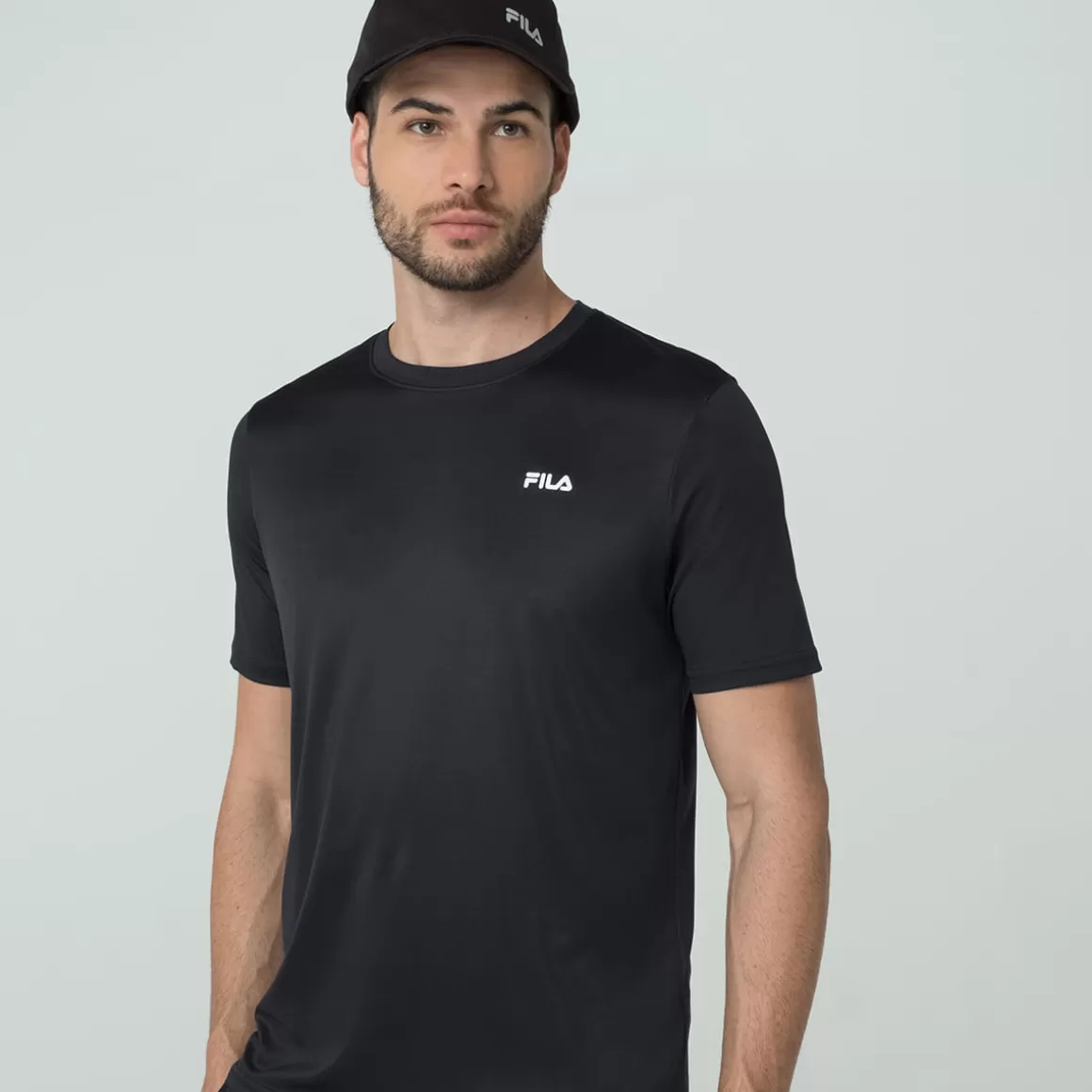 FILA Camiseta Basic Sports Polygin Masculina - * Respirabilidade | Roupas com Proteção UV