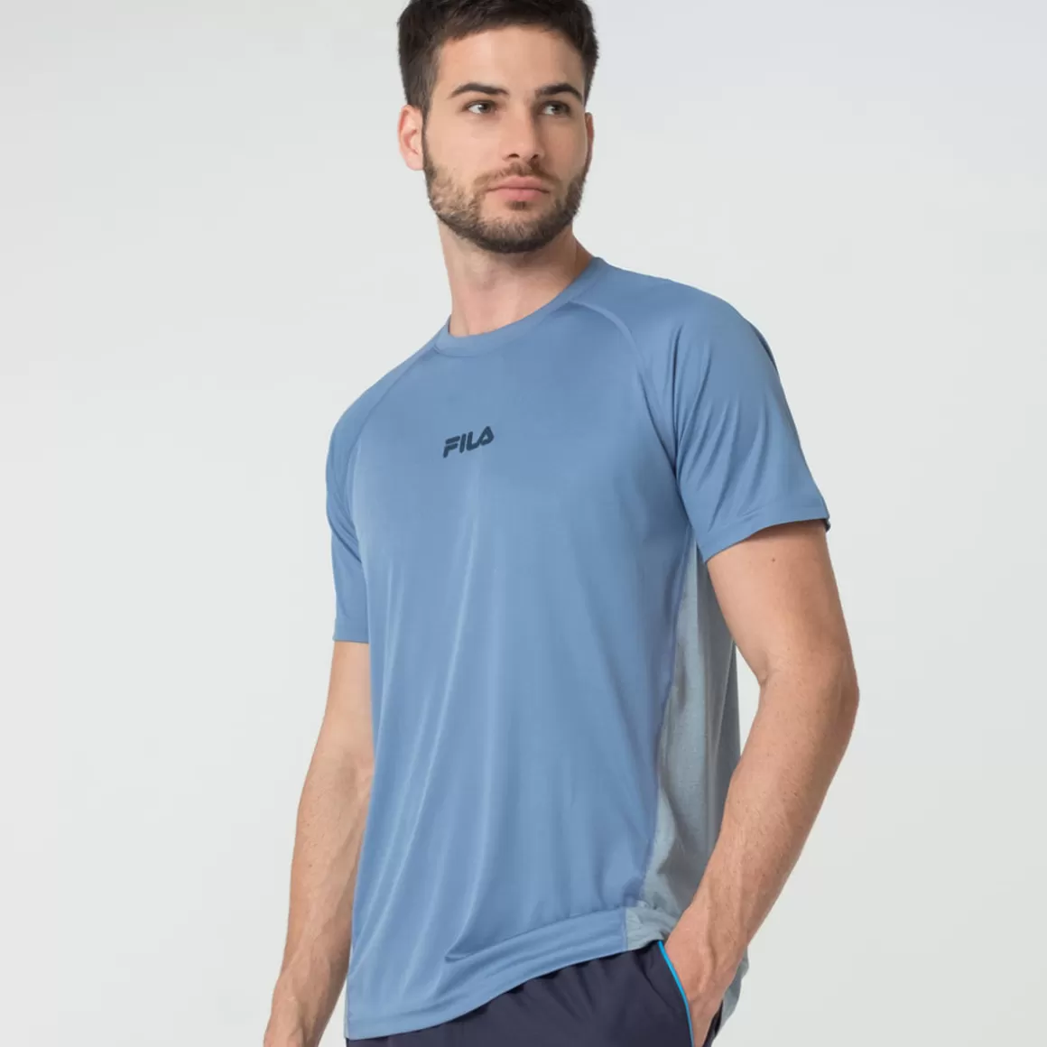 FILA Camiseta Blend Mix Masculina - * Roupas com Proteção UV | Academia e treino