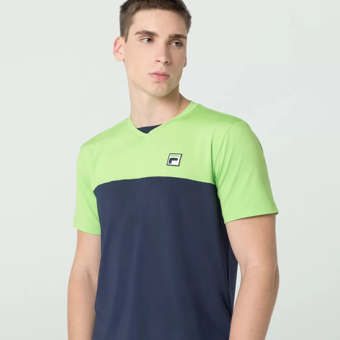 FILA Camiseta Block Masculina - * Roupas com Proteção UV | Tennis