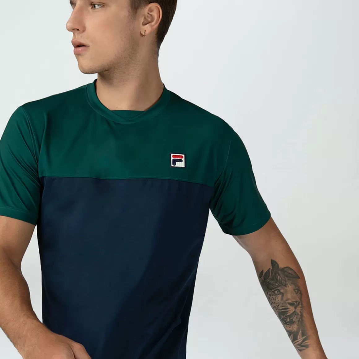 FILA Camiseta Block Masculina - * Roupas com Proteção UV | Tennis