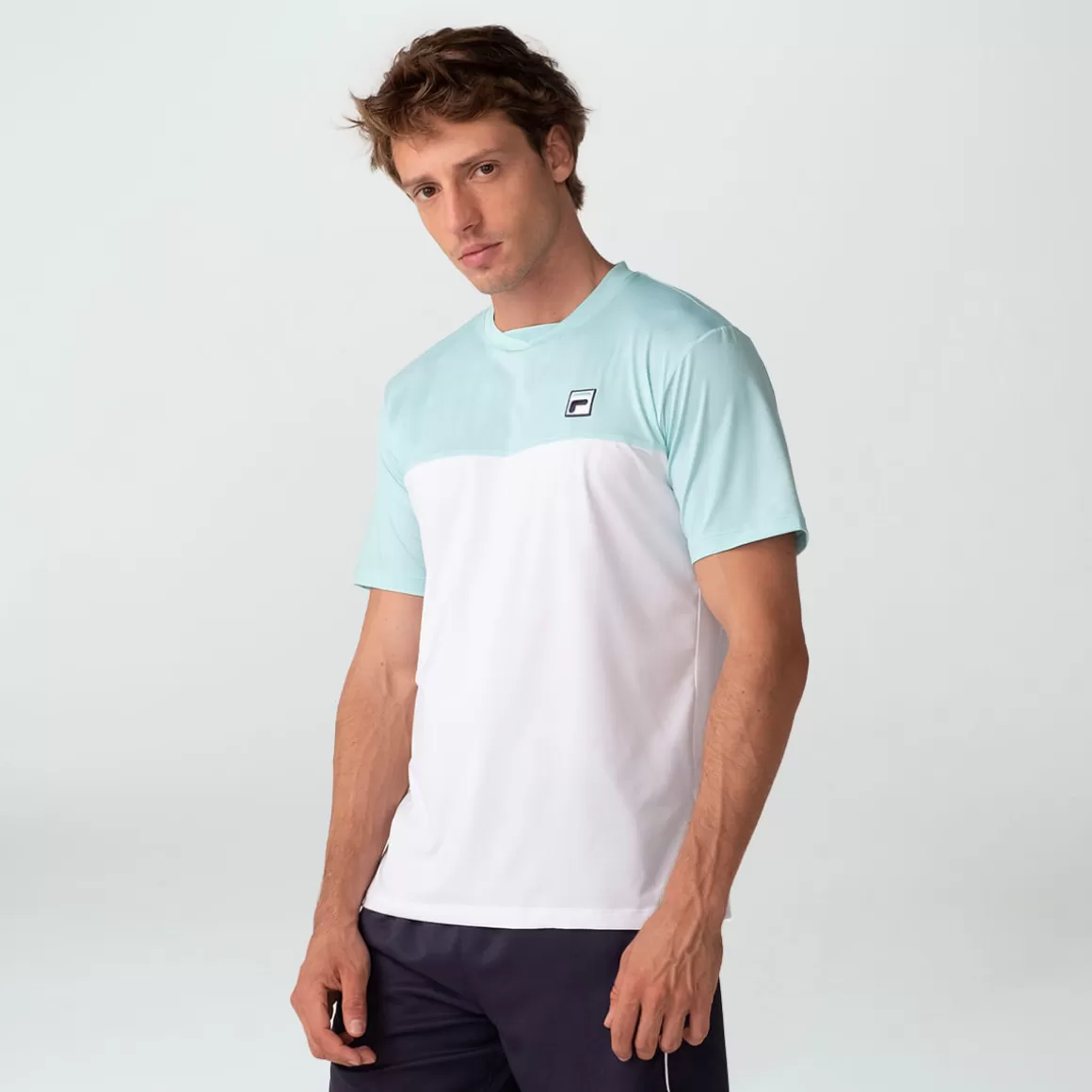 FILA Camiseta Block Masculina - * Roupas com Proteção UV | Respirabilidade