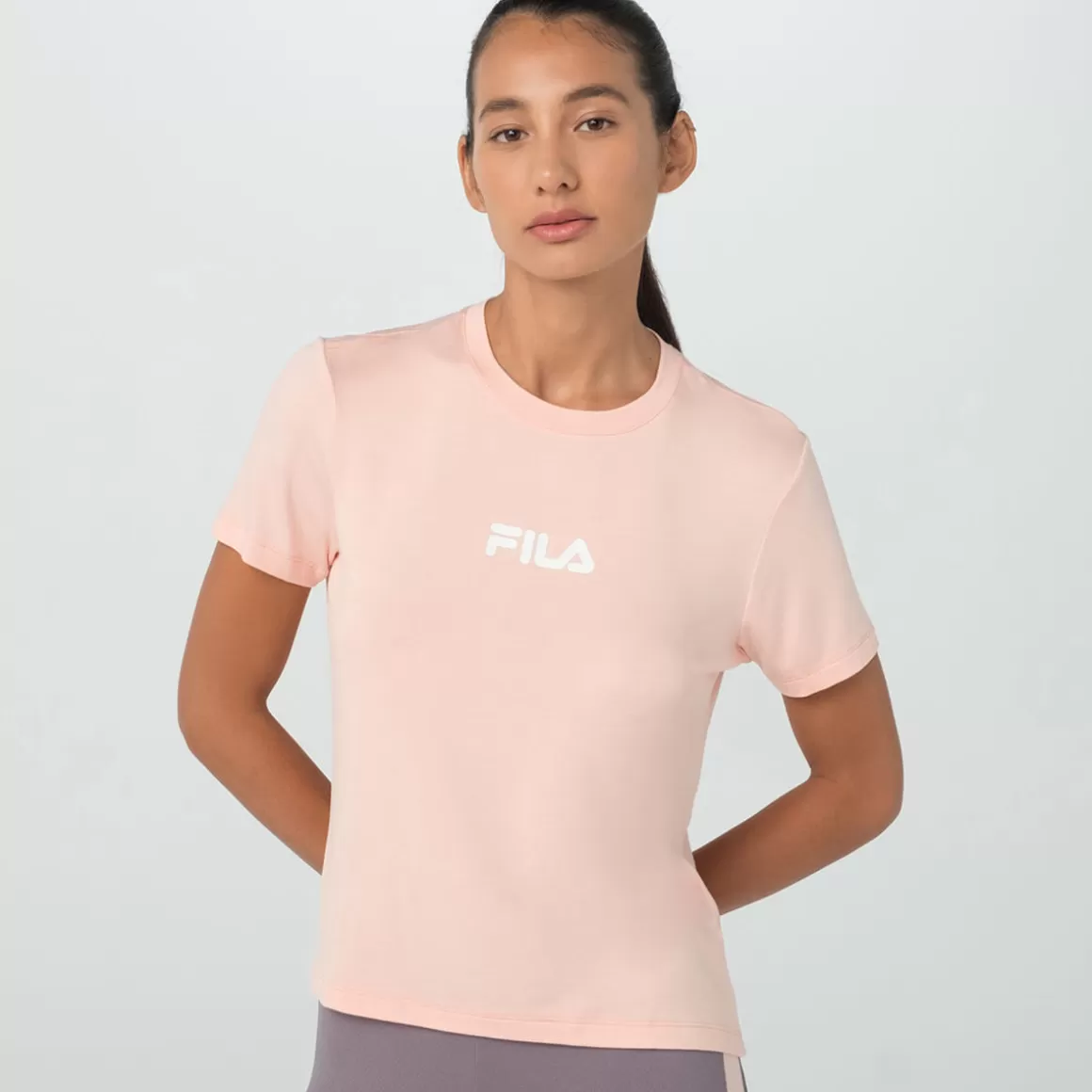 FILA Camiseta Letter Fit Feminina - * Academia e treino | Academia e treino