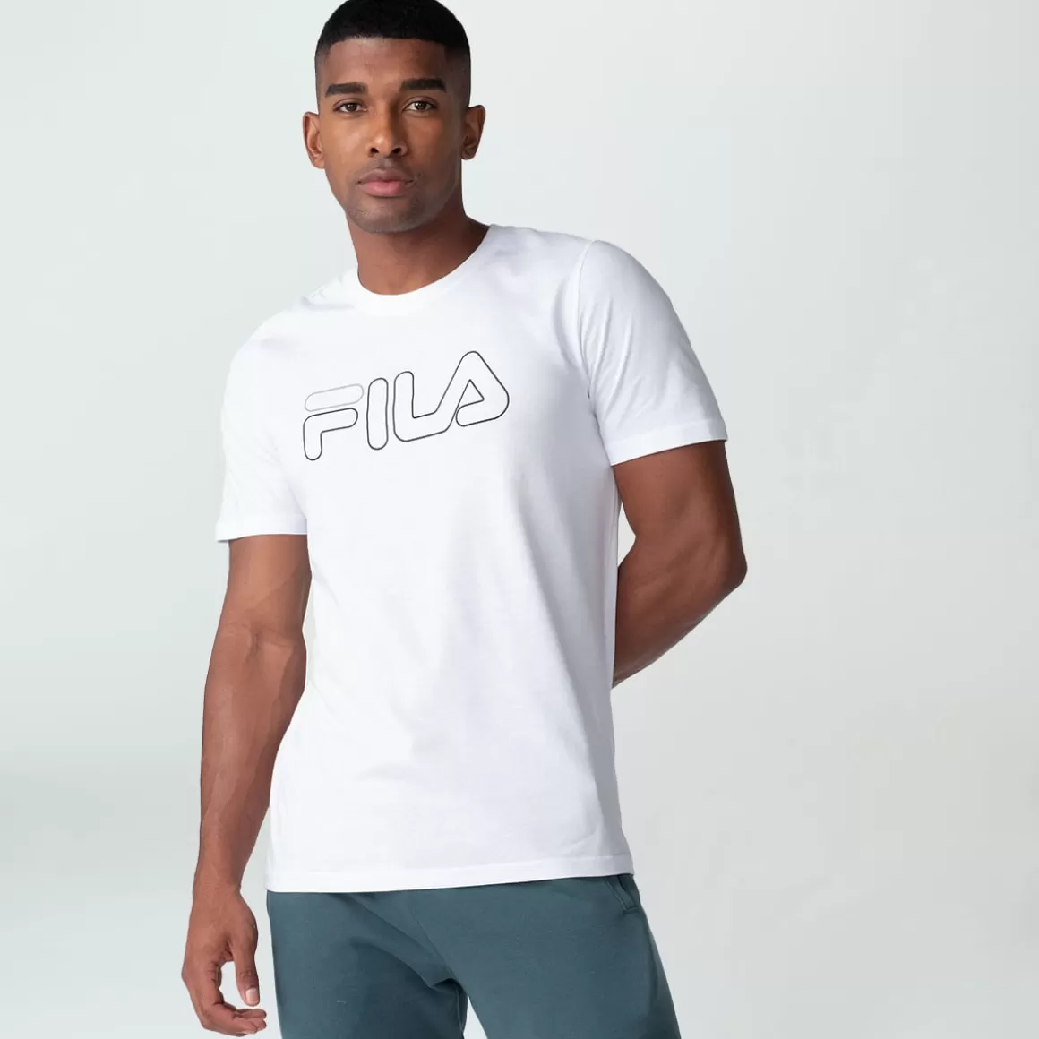 FILA Camiseta Letter Outline Masculina - * Lifestyle | Camisetas e regatas