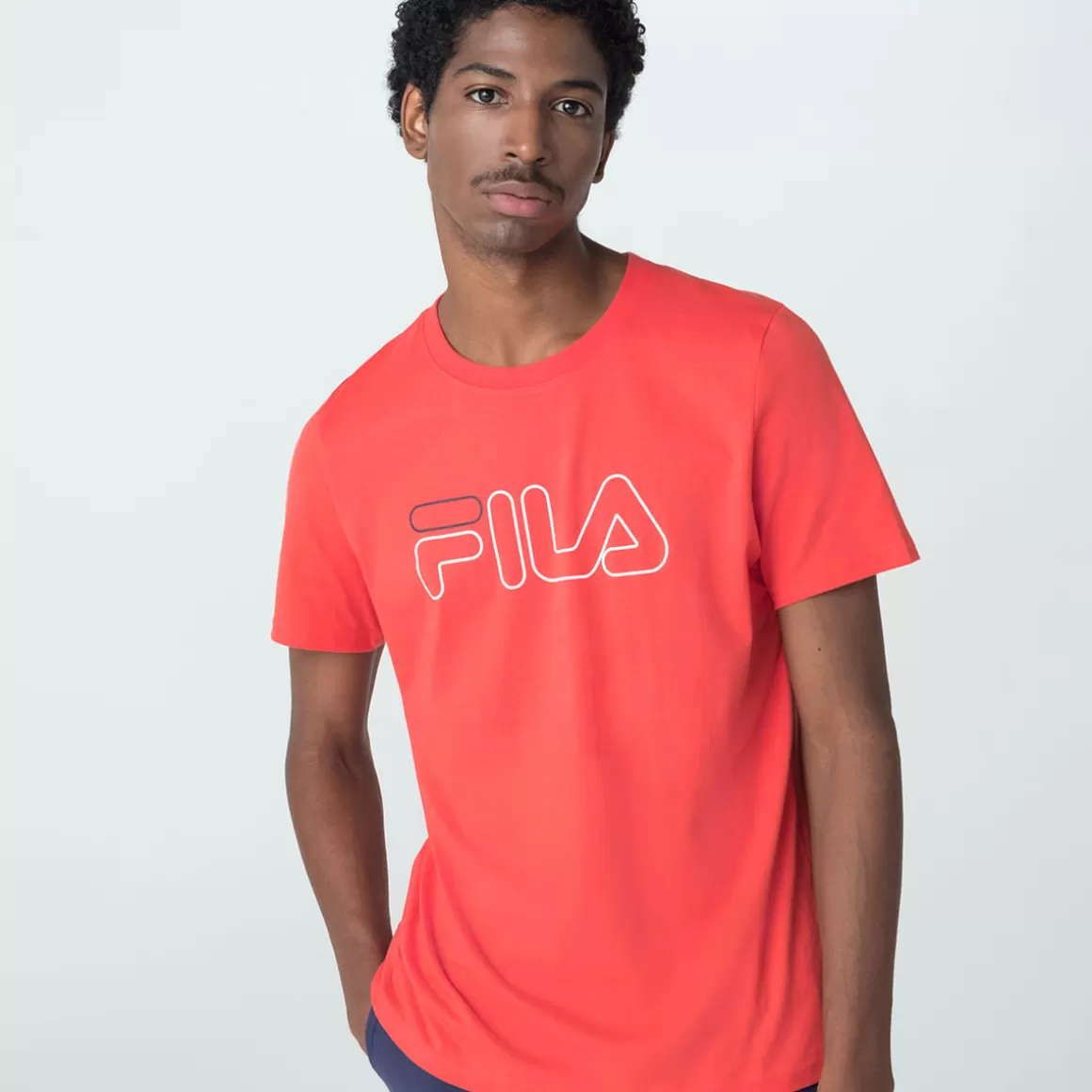 FILA Camiseta Letter Outline Masculina - * Lifestyle | Camisetas e regatas