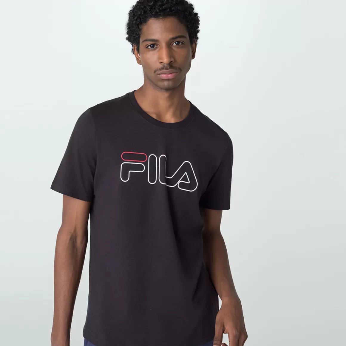 FILA Camiseta Letter Outline Masculina - * Lifestyle | Camisetas e regatas