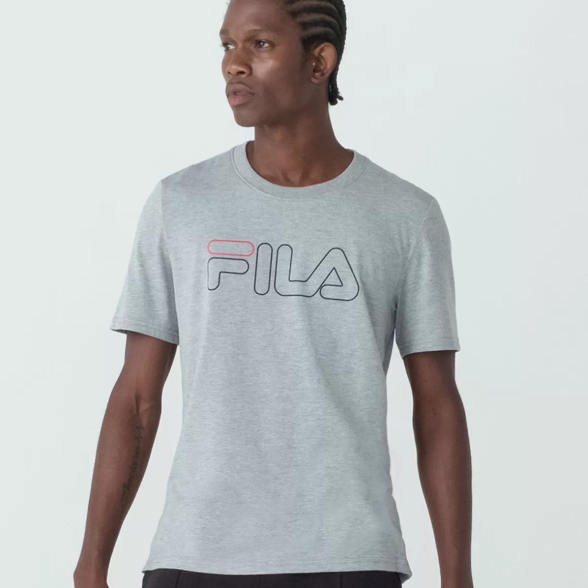 FILA Camiseta Letter Outline Masculina - * Camisetas e regatas