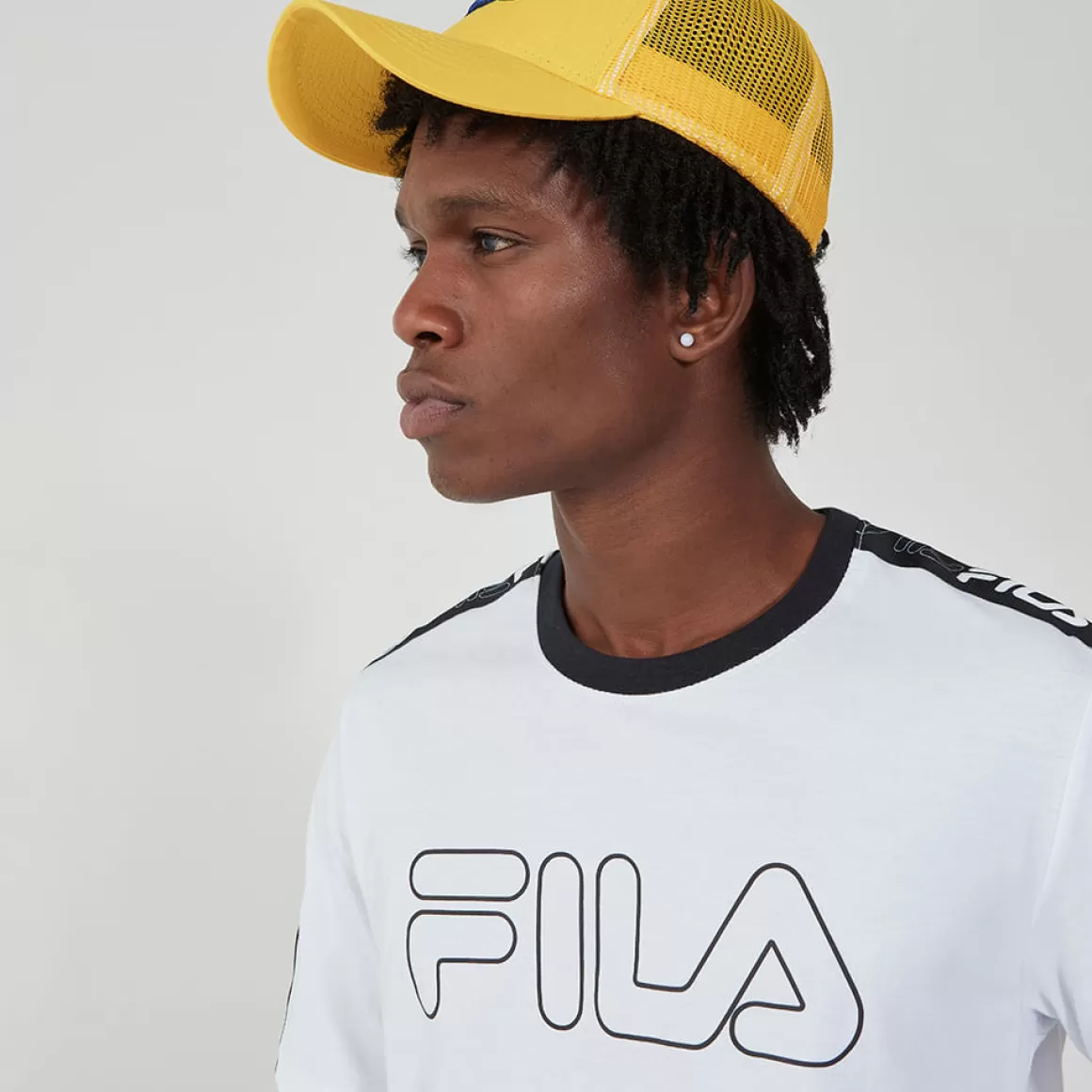 FILA Camiseta Letter Tape Outline Masculina - * Lifestyle | Camisetas e regatas