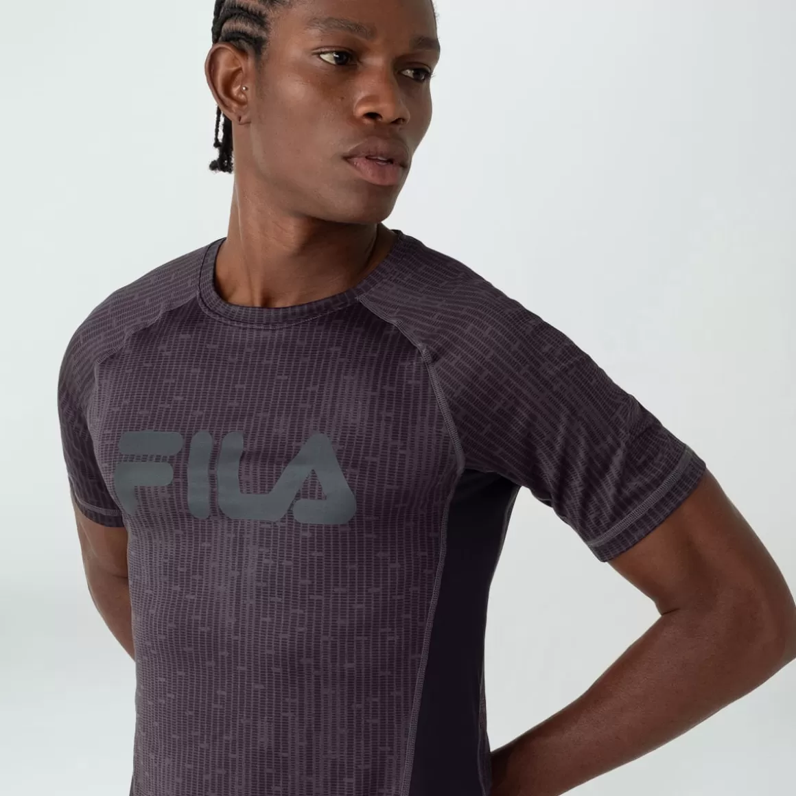 FILA Camiseta Performa Print Slim Masculina - * Respirabilidade | Roupas com Proteção UV