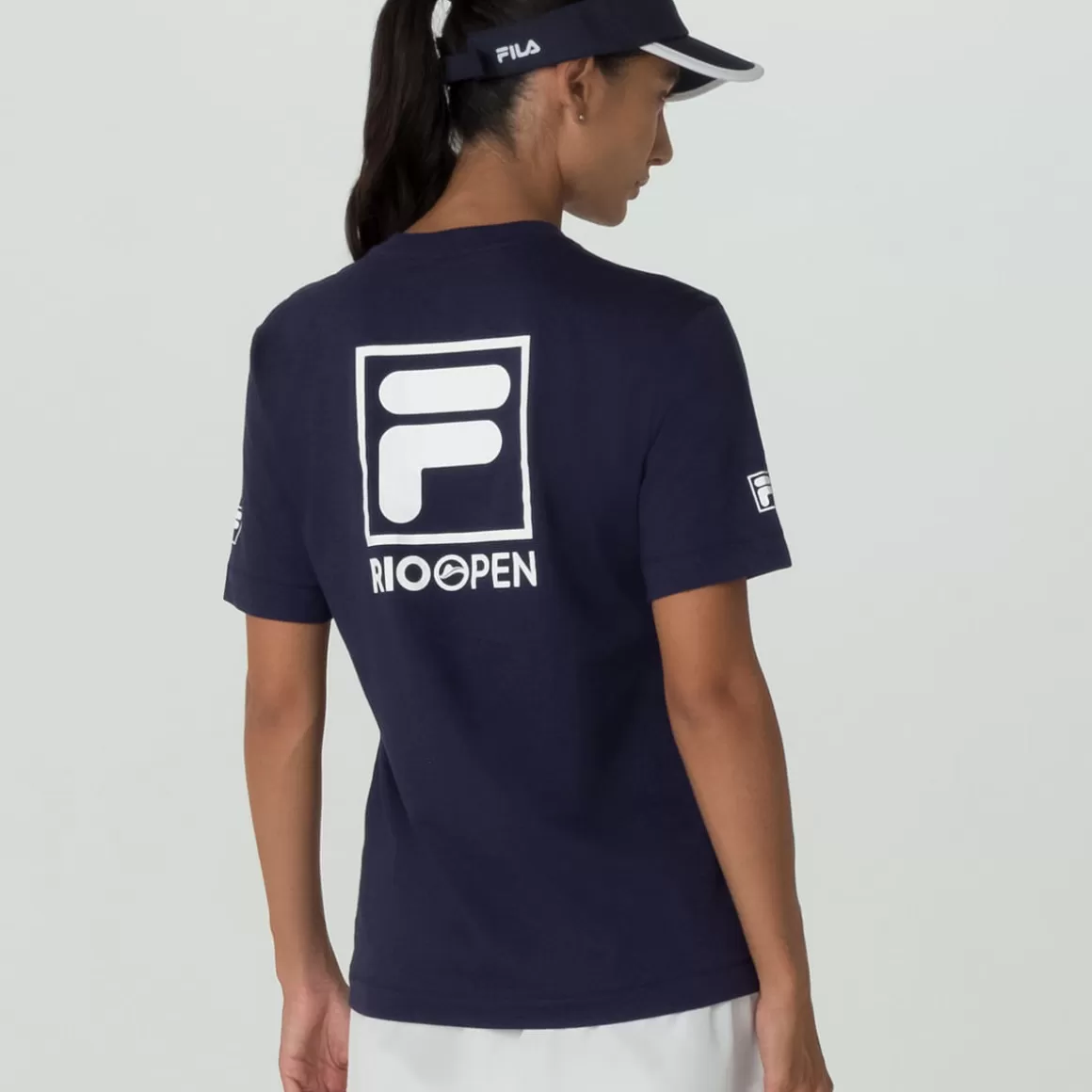 FILA Camiseta Rio Open F-Box Feminina - * Blusas, camisetas e regatas