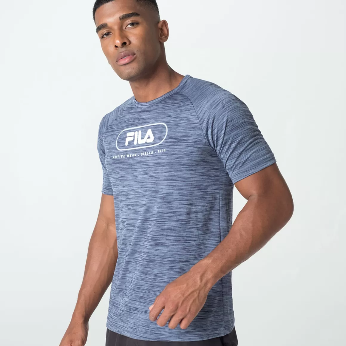 FILA Camiseta Sport Melange Masculina - * Academia e treino | Academia e treino