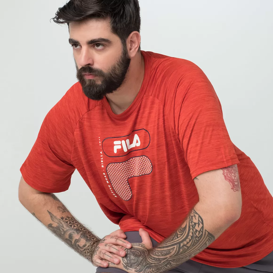 FILA Camiseta Sport Melange Plus Masculina - * Academia e treino | Camisetas e regatas